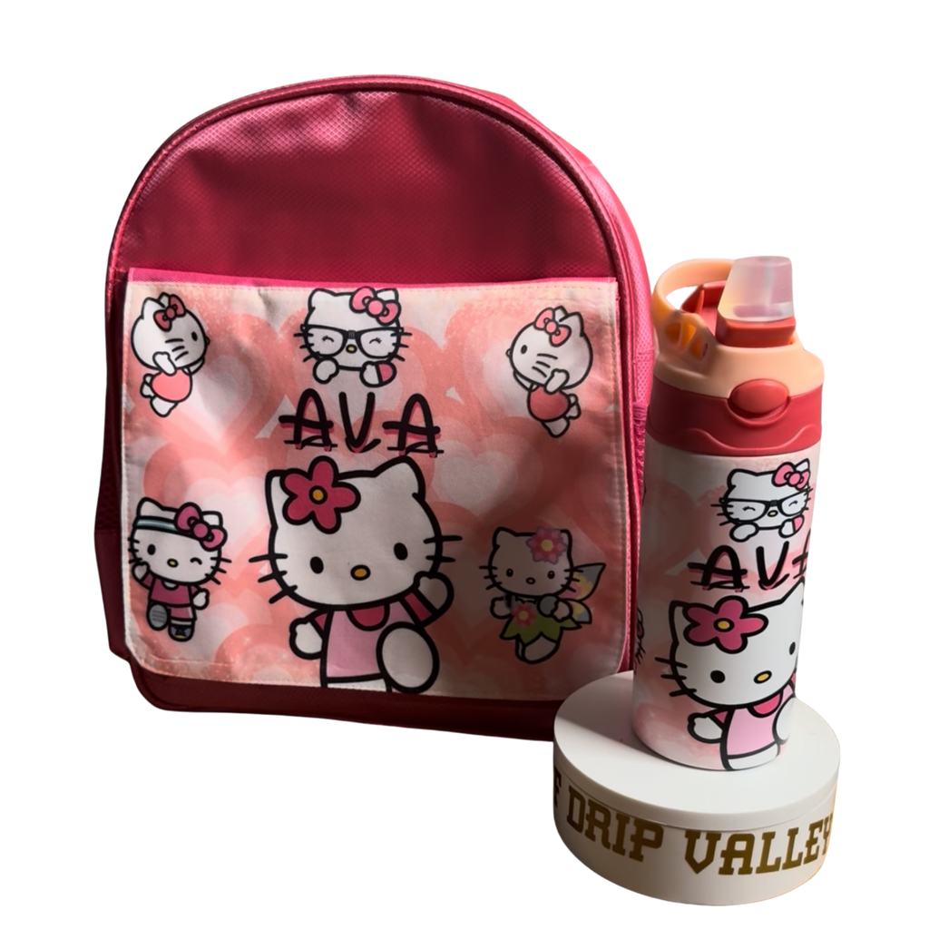 Custom Kids Backpack W/ Tumbler