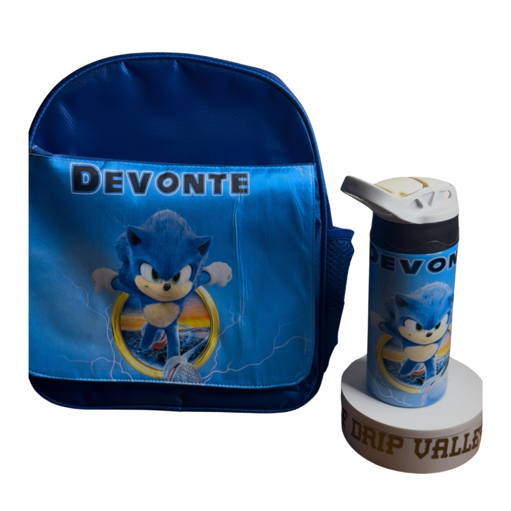 Custom Kids Backpack W/ Tumbler