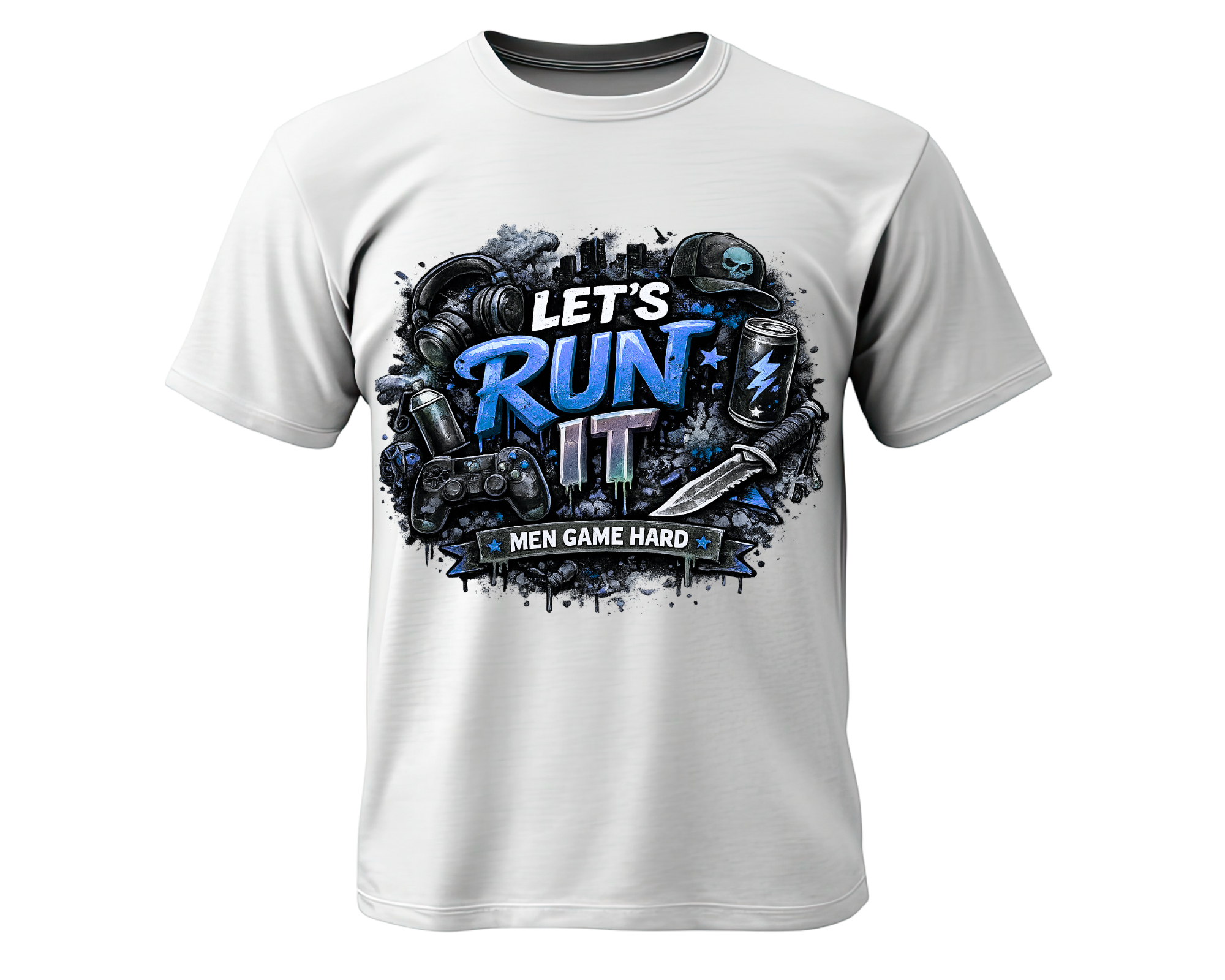 Men's Lets Run it gamer T-Shirt